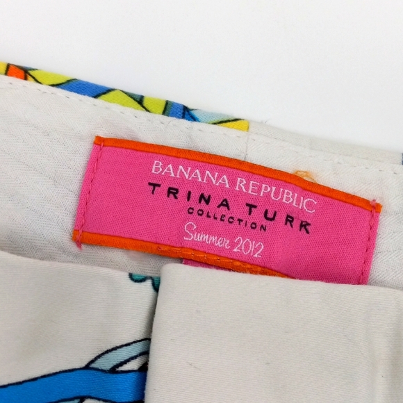 *SOLD* BANANA REPUBLIC Trina Turk Collection Tropical Coral Reef Print Shorts - Picture 12 of 16